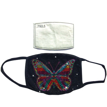 FAIRE - Comeco Women - Accessories - Wallets & Small Goods Mask Rhinestone Butterfly Face Mask-Top Quality